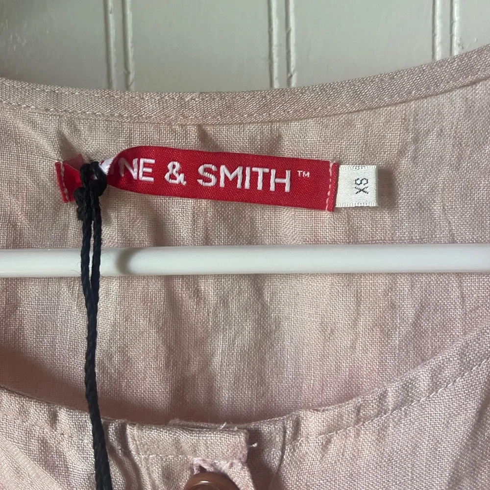 Pyne & Smith Model no. 11 Dress Shell Pink Striped size XS - Picture 1 of 6